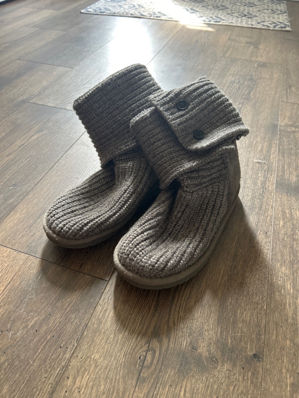Grey Wool Ugg Boots